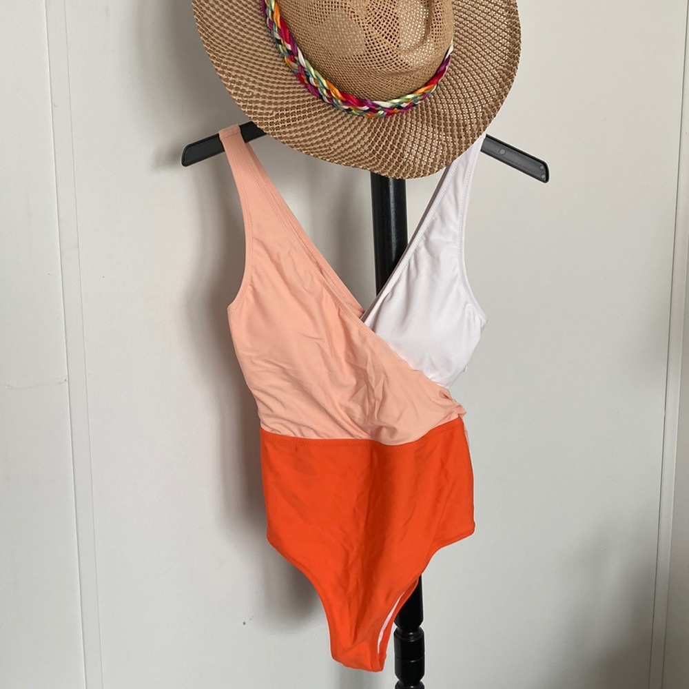 Orange brand new swimsuit.